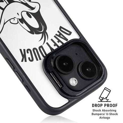 Looney Tunes Daffy Duck Big Head iPhone 15 Kickstand Case