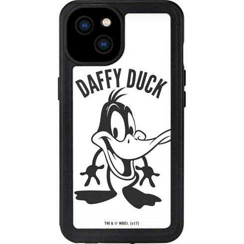 Looney Tunes Daffy Duck Big Head iPhone 15 Plus Waterproof Case