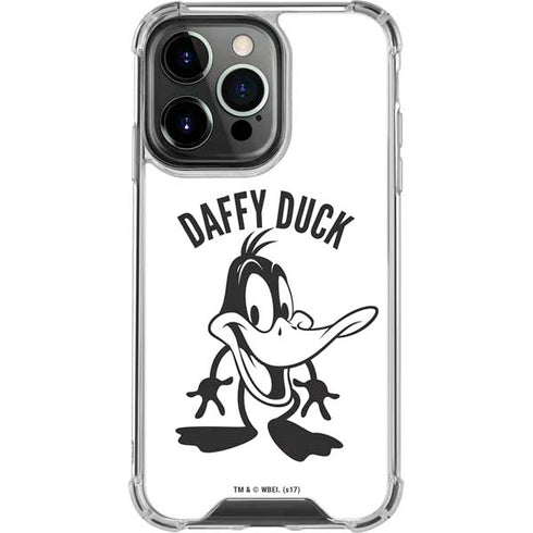 Looney Tunes Daffy Duck Big Head iPhone 16 Pro Clear Case