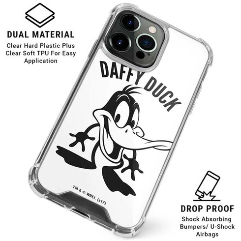 Looney Tunes Daffy Duck Big Head iPhone 16 Pro Clear Case