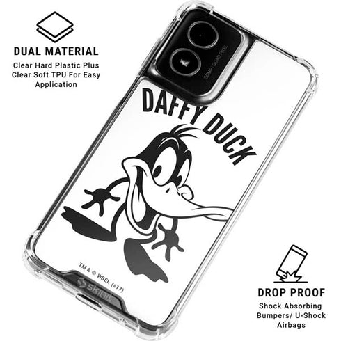 Looney Tunes Daffy Duck Big Head Moto G Power 5G (2024) Clear Case