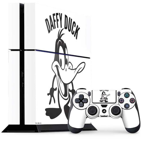 Looney Tunes Daffy Duck Big Head PS4 Console and Controller Bundle Skin