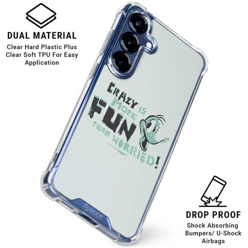 Looney Tunes Daffy Duck Crazy Galaxy S25 Clear Case