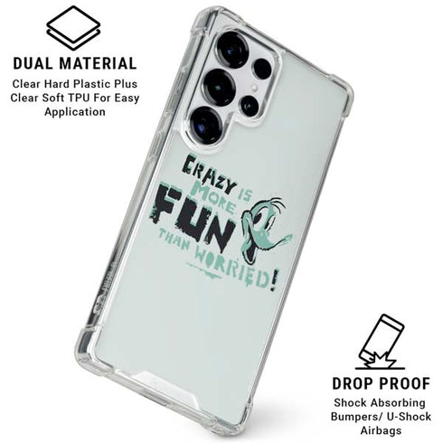 Looney Tunes Daffy Duck Crazy Galaxy S25 Ultra Clear Case