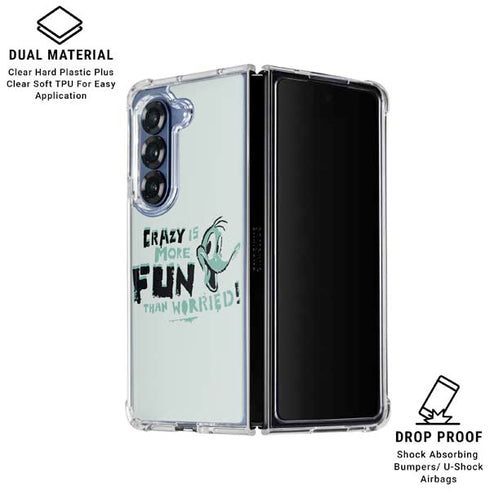 Looney Tunes Daffy Duck Crazy Galaxy Z Fold6 Clear Case