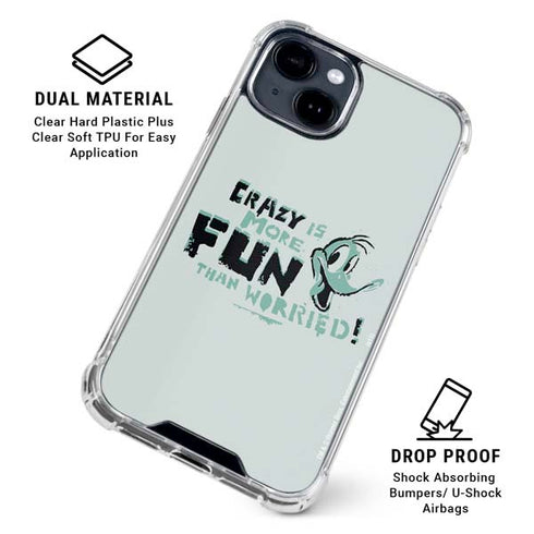 Looney Tunes Daffy Duck Crazy iPhone 15 Clear Case