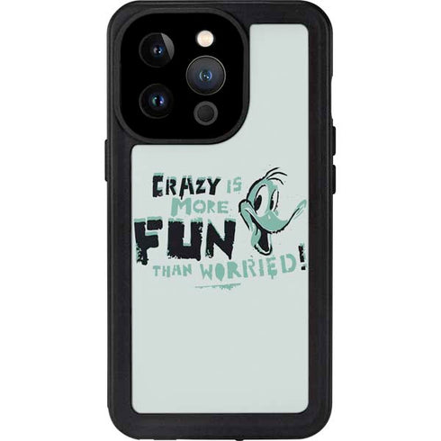 Looney Tunes Daffy Duck Crazy iPhone 15 Pro Waterproof Case