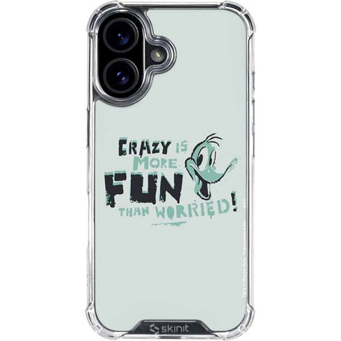 Looney Tunes Daffy Duck Crazy iPhone 16 Clear Case