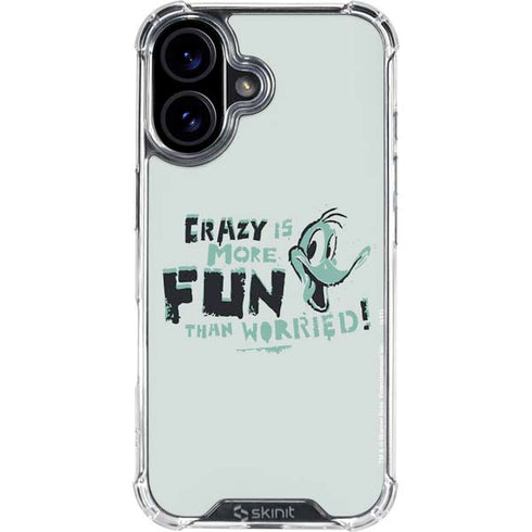 Looney Tunes Daffy Duck Crazy iPhone 16 Plus Clear Case