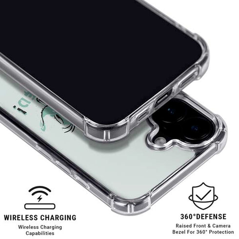 Looney Tunes Daffy Duck Crazy iPhone 16 Plus Clear Case