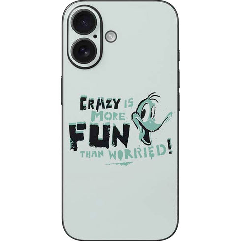 Looney Tunes Daffy Duck Crazy iPhone 16 Skin