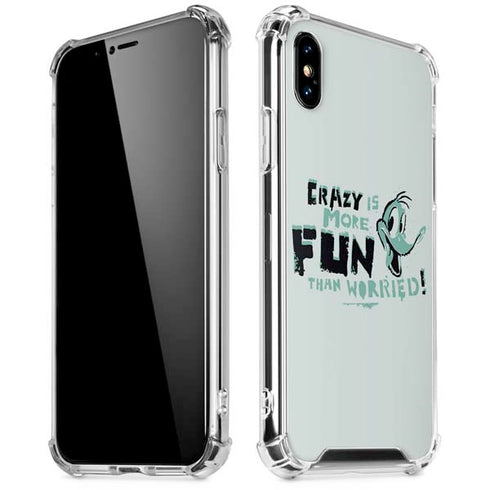 Looney Tunes Daffy Duck Crazy iPhone X/XS Clear Case