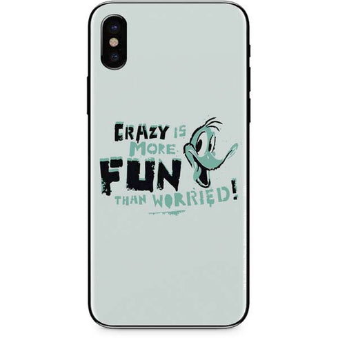 Looney Tunes Daffy Duck Crazy iPhone XS Skin