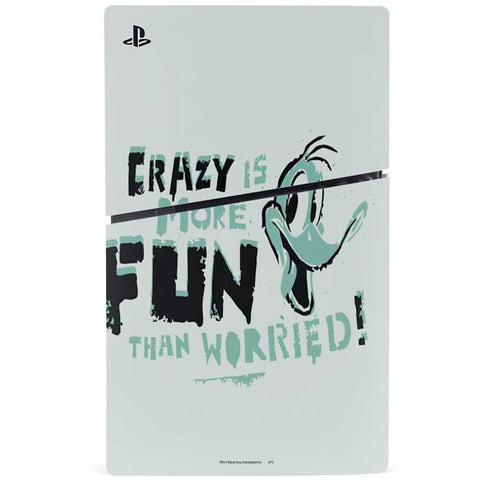 Looney Tunes Daffy Duck Crazy PS5 Slim Digital Edition Console Skin