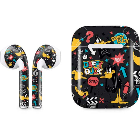 Looney Tunes Daffy Duck Patches Apple AirPods Skin