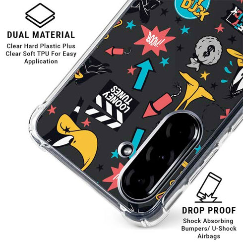 Looney Tunes Daffy Duck Patches Galaxy A36 5G Clear Case
