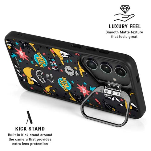 Looney Tunes Daffy Duck Patches Galaxy S25 Kickstand Case