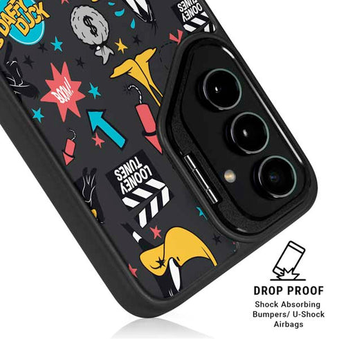 Looney Tunes Daffy Duck Patches Galaxy S25 Ultra Kickstand Case
