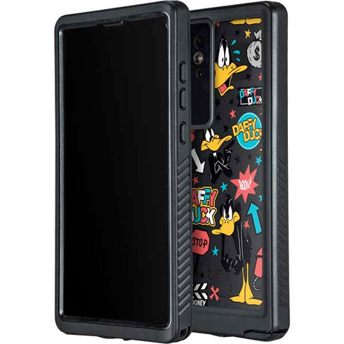 Looney Tunes Daffy Duck Patches Galaxy S24 Ultra Waterproof Case