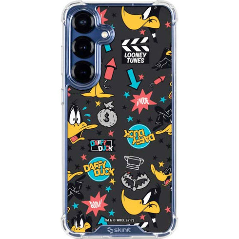 Looney Tunes Daffy Duck Patches Galaxy S25 Plus Clear Case