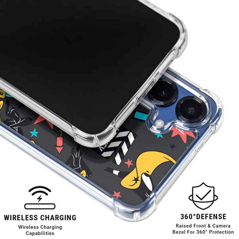 Looney Tunes Daffy Duck Patches Galaxy S25 Plus Clear Case