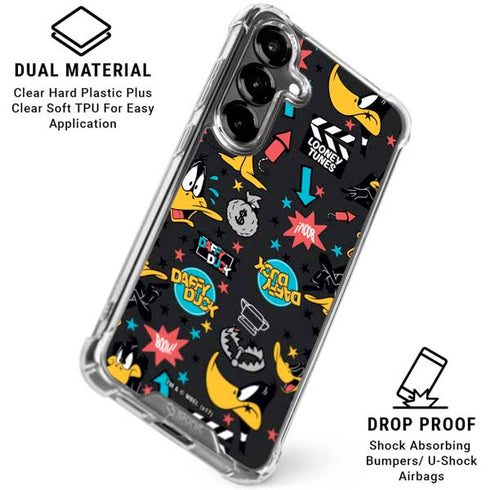 Looney Tunes Daffy Duck Patches Galaxy S26 Clear Case