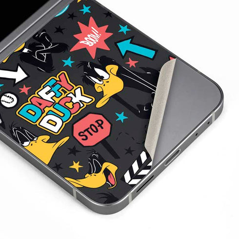 Looney Tunes Daffy Duck Patches Galaxy Z Flip6 Skin