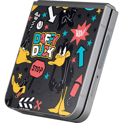 Looney Tunes Daffy Duck Patches Galaxy Z Flip6 Skin