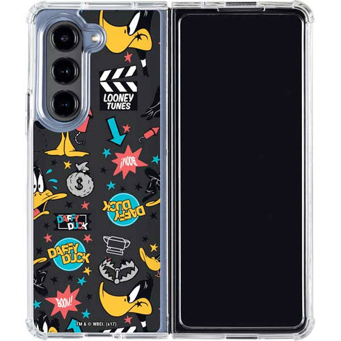 Looney Tunes Daffy Duck Patches Galaxy Z Fold5 5G Clear Case