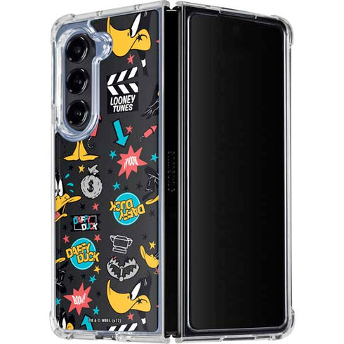 Looney Tunes Daffy Duck Patches Galaxy Z Fold5 5G Clear Case