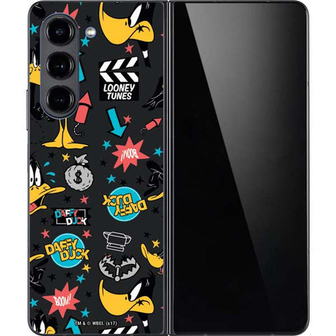 Looney Tunes Daffy Duck Patches Galaxy Z Fold5 5G Skin