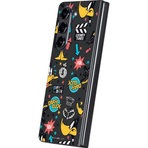 Looney Tunes Daffy Duck Patches Galaxy Z Fold5 5G Skin