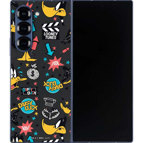 Looney Tunes Daffy Duck Patches Galaxy Z Fold6 Skin