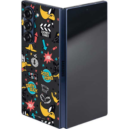 Looney Tunes Daffy Duck Patches Galaxy Z Fold6 Skin