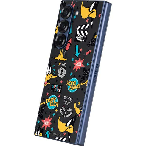 Looney Tunes Daffy Duck Patches Galaxy Z Fold6 Skin