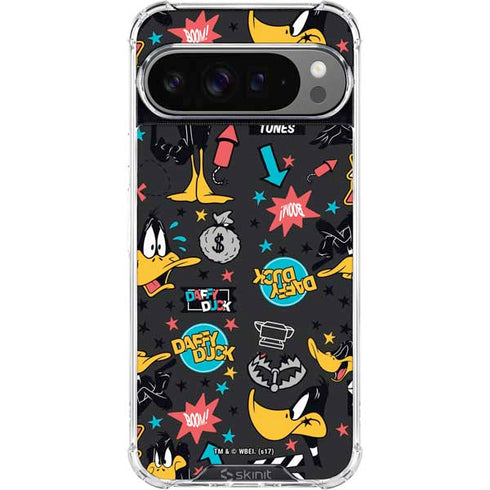 Looney Tunes Daffy Duck Patches Google Pixel 10 Pro XL Clear Case