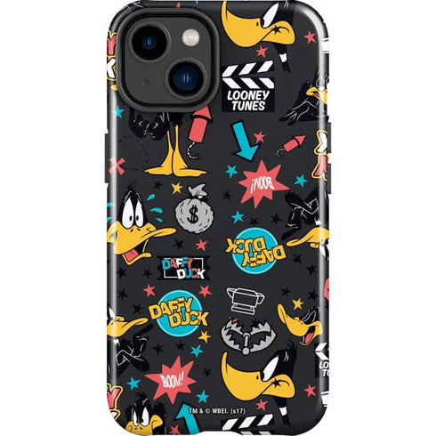 Looney Tunes Daffy Duck Patches iPhone 15 Impact Case