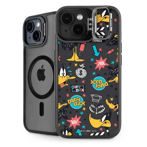 Looney Tunes Daffy Duck Patches iPhone 15 Plus Kickstand Case