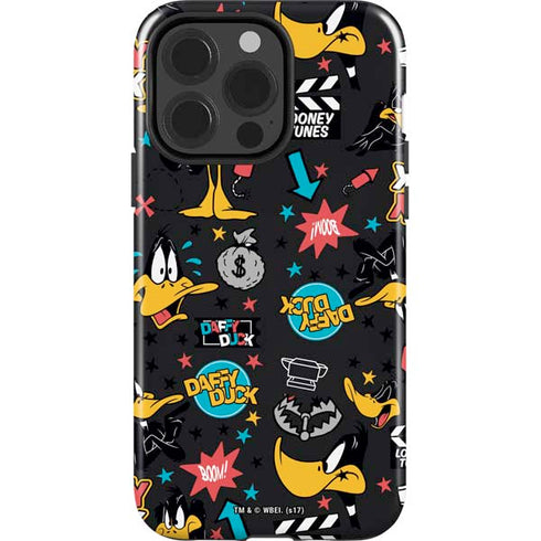 Looney Tunes Daffy Duck Patches iPhone 15 Pro Impact Case