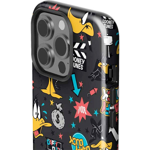 Looney Tunes Daffy Duck Patches iPhone 15 Pro Impact Case