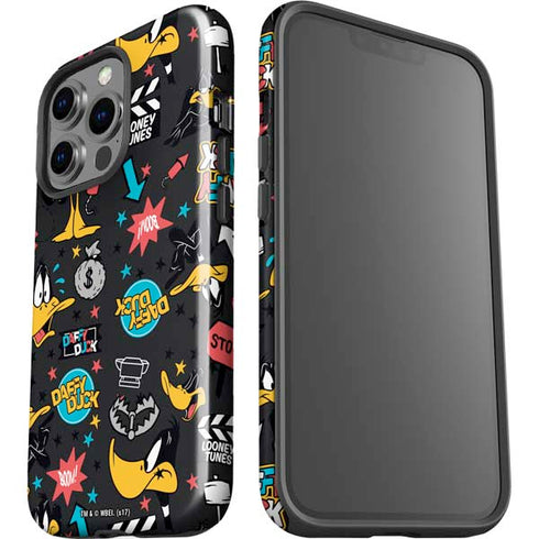 Looney Tunes Daffy Duck Patches iPhone 15 Pro Impact Case