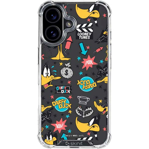 Looney Tunes Daffy Duck Patches iPhone 16 Clear Case