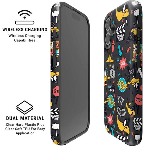 Looney Tunes Daffy Duck Patches iPhone 16 Magsafe Impact Case