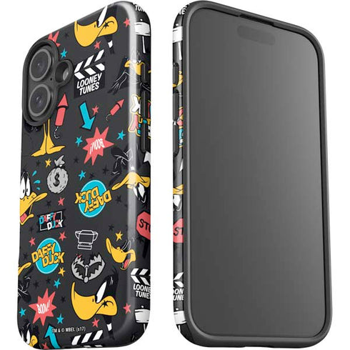 Looney Tunes Daffy Duck Patches iPhone 16 Plus Impact Case