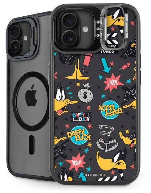 Looney Tunes Daffy Duck Patches iPhone 16 Plus Kickstand Case