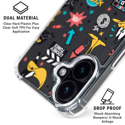 Looney Tunes Daffy Duck Patches iPhone 16 Plus MagSafe Case