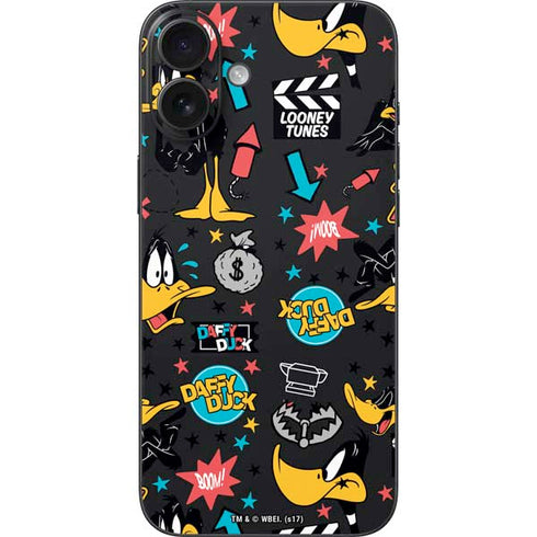 Looney Tunes Daffy Duck Patches iPhone 16 Plus Skin