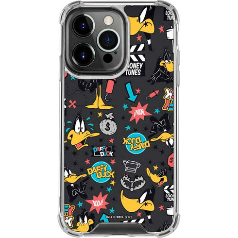 Looney Tunes Daffy Duck Patches iPhone 16 Pro Clear Case