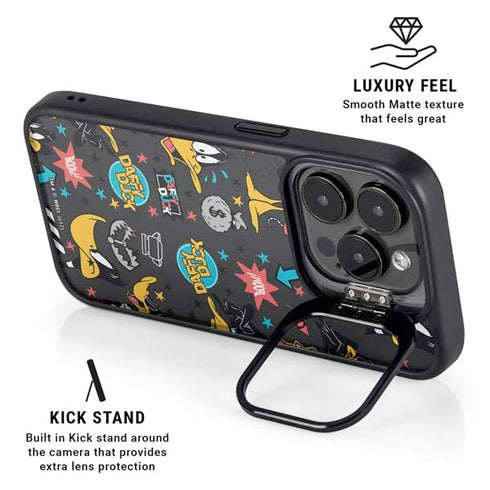 Looney Tunes Daffy Duck Patches iPhone 16 Pro Kickstand Case