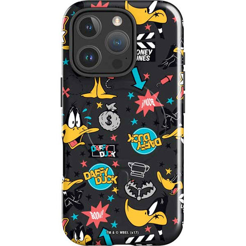 Looney Tunes Daffy Duck Patches iPhone 16 Pro Magsafe Impact Case